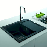 Granitni sudoper  Franke MRG 611-62 s reverzibilnim ocjeđivačem u mat crnoj boji