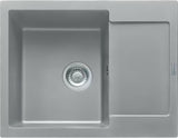 Granitni sudoper  Franke MRG 611-62 s ocjeđivačem u boji sivi kamen, pro ugradnja na radnu ploču.