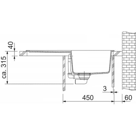 Granitni sudoper  Franke MRG 611 s reverzibilnom ocjednom plohom u boji pješčani melir