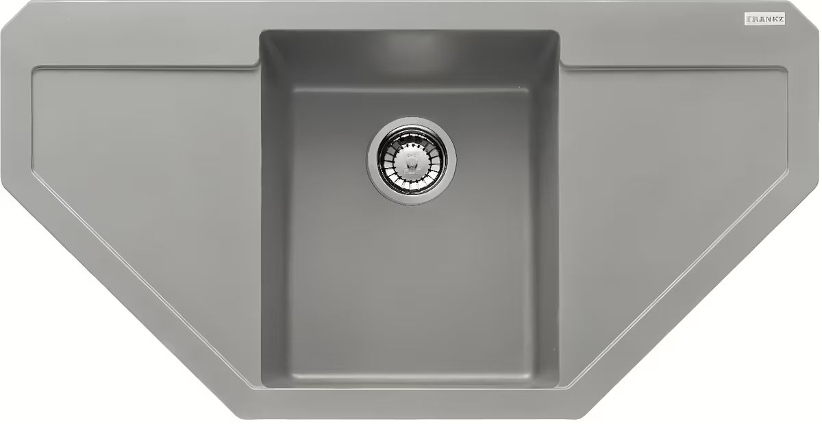 Granitni sudoper  Franke MRG 612 E s ocjeđivačem u boji sivi kamen, pro ugradnja na radnu ploču.