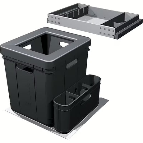 Franke Mythos kanta za otpad sorter u crnoj boji s policom i ugljičnim filtrom protiv neugodnih mirisa
