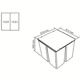 Crni ugradbeni kanta za otpad Franke Sorter s dvije posude pro za razvrstavanje dvije vrste otpada u ladici.