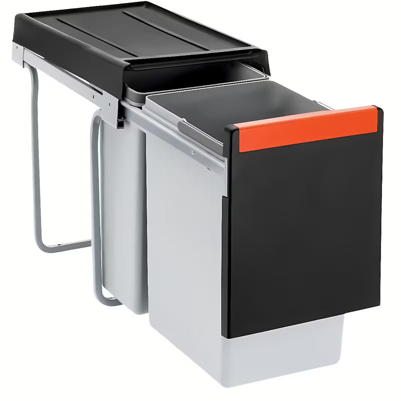 Kanta za Otpad sorter Franke Cube 30 s ručnim izvlačenjem i posudama od 20 l i 10 l u crnoj i sivoj boji