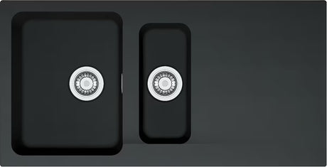 Franke Oid 651 tectonite sudoper  na radnu ploču s reverzibilnim ocjeđivačem u crnoj mat boji.