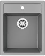 Sivi kuhinjski jednostruki sudoper Franke Sid 610-40 od materijala Tectonite pro montaža na radnu ploču.