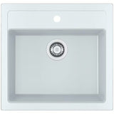 Bijeli kuhinjski jednostruki sudoper Franke Sid 610 od materijala Tectonite, pro ugradnja na radnu ploču