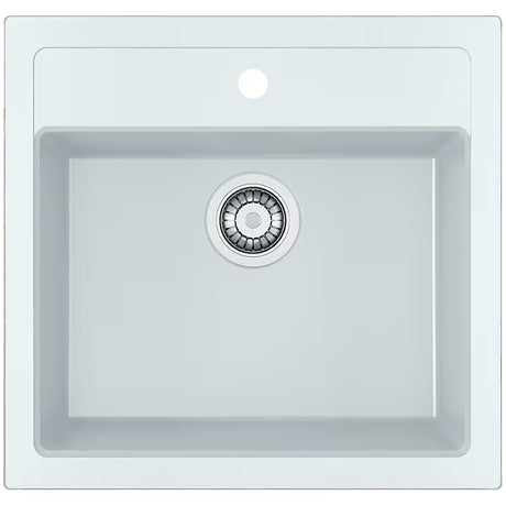 Bijeli kuhinjski jednostruki sudoper Franke Sid 610 od materijala Tectonite, pro ugradnja na radnu ploču