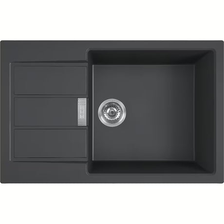 Crni sudoper  Franke Sirius 2 od materijala Tectonite s ocjeđivačem pro za nadgradnu ugradnju