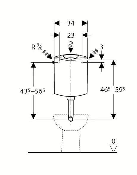Geberit AP116 podžbukni vodokotlić za WC u boji alpsko bijela s dvokoličinskim ispiranjem