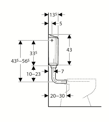 Geberit AP116 podžbukni vodokotlić za WC u boji alpsko bijela s dvokoličinskim ispiranjem