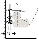 Geberit Kombifix konstrukcija za bide pro za ugradnju u zid s podesivim razmakom i elementima podesivima po visini