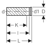 Ravni priključni nastavak Geberit PE pro viseća WC školjka s EPDM brtvom