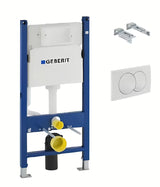 Geberit Duofix Delta set pro viseća WC školjka s podžbuknim vodokotlićem i bijelom tipkom Delta 01