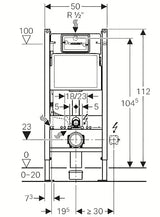 Geberit Duofix Delta set pro viseća WC školjka s ugradbenim vodokotlićem i bijelom tipkom Delta 01