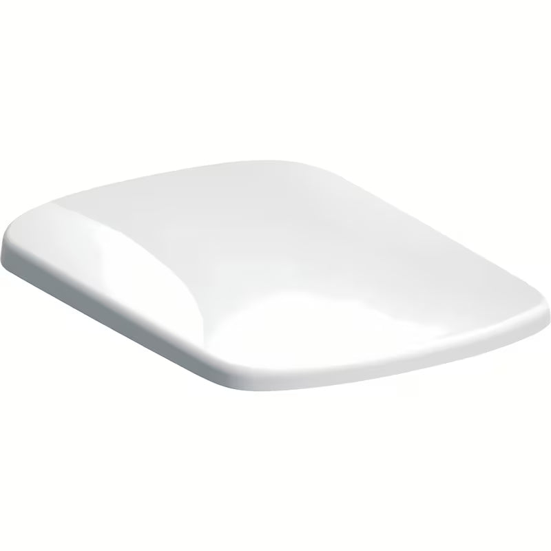Bijele WC daska Geberit Selnova od duroplasta s tehnologijom soft Close i brzootpuštajućim šarkama.