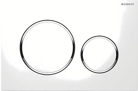 Tipka za Aktiviranje Geberit Sigma20 bijela s kromiranim prstenovima pro za podžbukne vodokotliće Sigma