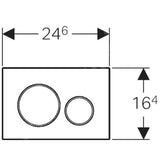 Tipka za Aktiviranje Geberit Sigma20 bijela s kromiranim prstenovima pro za podžbukne vodokotliće Sigma