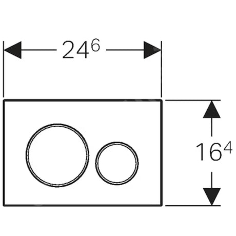 Tipka za Aktiviranje Geberit Sigma20 bijela s kromiranim prstenovima pro za podžbukne vodokotliće Sigma