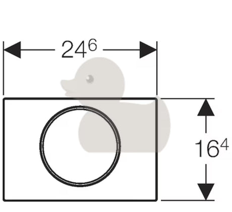 Bijela tipka za aktiviranje Geberit Sigma10 sa sjajno kromiranim prstenom pro ispiranje Start/Stop
