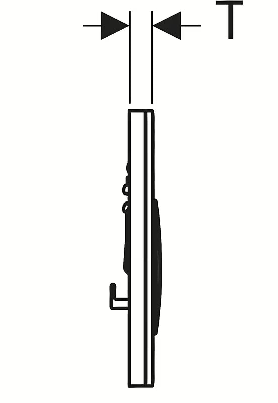 Tipka za Aktiviranje Geberit Sigma u boji Mustang škriljevca sa sjajno kromiranim prstenovima