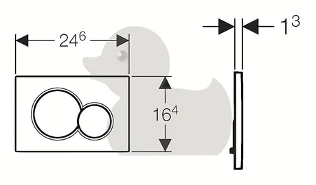 Tipka za Aktiviranje Geberit Sigma01 u sjajnoj krom izvedbi pro za podžbukni vodokotlić Geberit Sigma