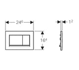 Tipka za Aktiviranje Geberit Sigma30 u izvedbi sjajni krom s mat trakom pro za podžbukni vodokotlić Sigma