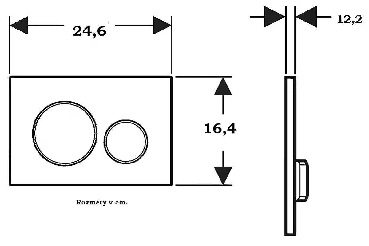 Tipka za Aktiviranje Geberit Sigma20 u izvedbi Stainless-Brushed pro za podžbukne vodokotliće Geberit Sigma