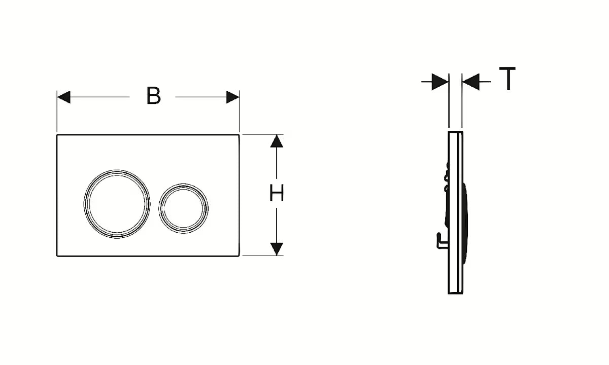Geberit Sigma21 tipka za aktiviranje za ispiranje bez ispune u sjajnom kromu