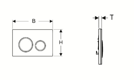 Geberit Sigma21 tipka za aktiviranje za ispiranje bez ispune u sjajnom kromu
