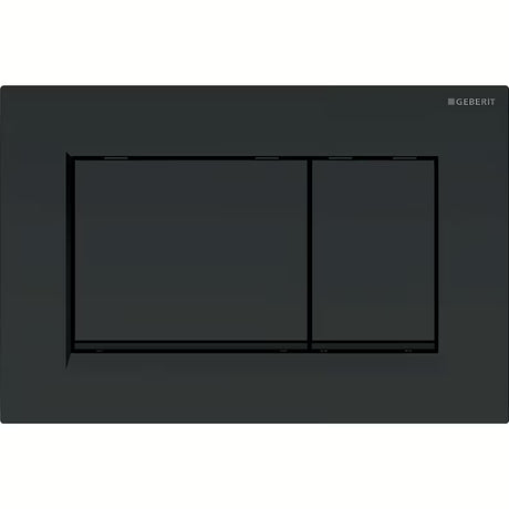 Tipka za Aktiviranje Geberit Sigma30 u crnoj mat izvedbi s dvokoličinskim ispiranjem.