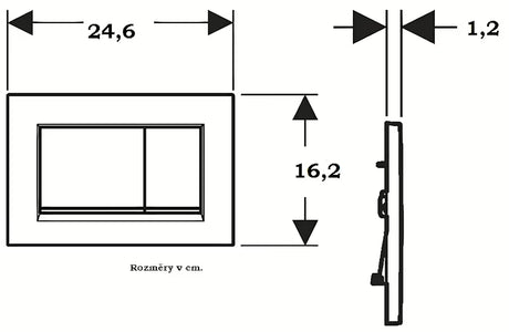 Tipka za Aktiviranje Geberit Sigma30 u brušenom kromu pro ispiranje Start/Stop