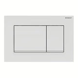 Geberit Sigma30 tipka za aktiviranje pro za podžbukni vodokotlić u mat bijeloj boji sa sjajnom bijelom trakom