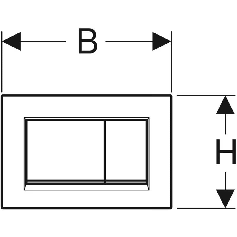 Geberit Sigma30 tipka za aktiviranje pro za podžbukni vodokotlić u mat bijeloj boji sa sjajnom bijelom trakom