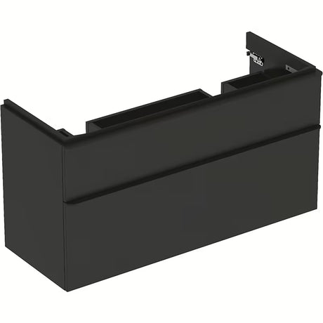 Viseća ormarić ispod umivaonika Geberit Smyle Square 118,4x62x47 cm u antracit boji, dekor lava.