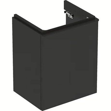 Viseća ormarić ispod umivaonika Geberit Smyle Square 49,2x62x40,6 cm u antracit dekoru lava s lijevim otvaranjem