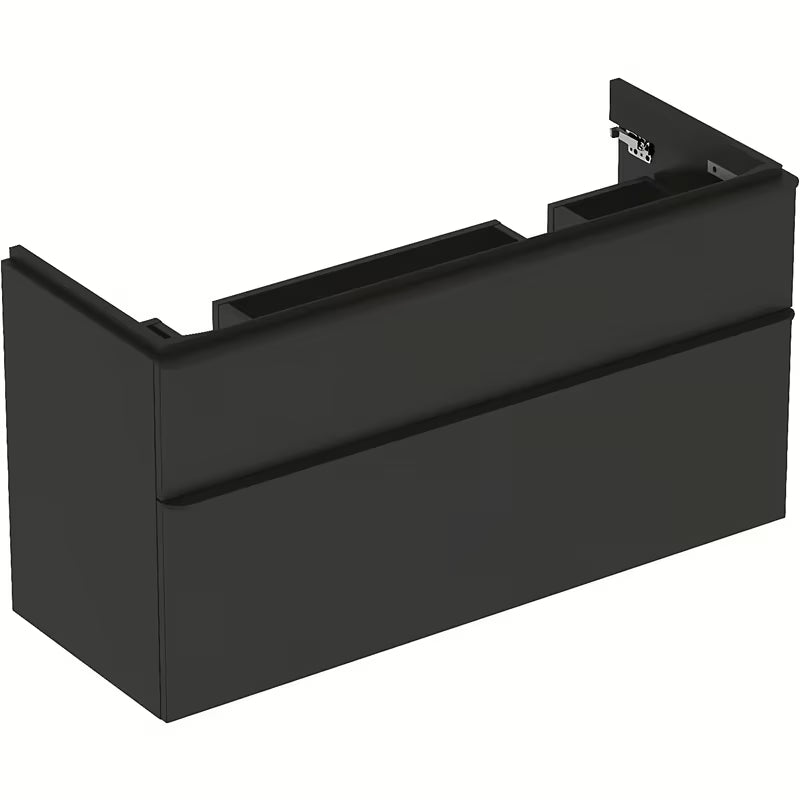 Viseća ormarić ispod umivaonika Geberit Smyle Square 118,4x62x47 cm u antracit boji, dekor lava.