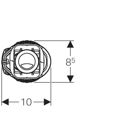Odvodni ventil Geberit tip 240 pro keramičkog vodokotlića s dvokoličinskim ispiranjem.