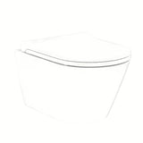 Glacera Ava compact viseća WC školjka bez sustava za ispiranje u bijeloj boji sa skrivenim pričvršćenjem.