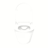 Glacera Ava compact viseća WC školjka bez sustava za ispiranje u bijeloj boji sa skrivenim pričvršćenjem.