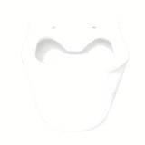 Glacera Ava compact viseća WC školjka bez sustava za ispiranje u bijeloj boji sa skrivenim pričvršćenjem.