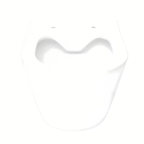 Glacera Ava compact viseća WC školjka bez sustava za ispiranje u bijeloj boji sa skrivenim pričvršćenjem.