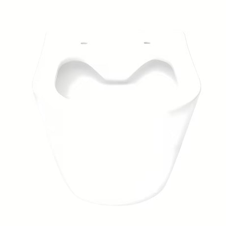 Bijeli viseća WC školjka Glacera Ava bez sustava za ispiranje s wc daskom soft Close sa skrivenim pričvršćenjem.