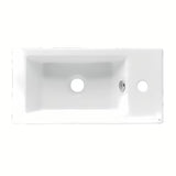 Bijeli keramički mali umivaonik Glacera Bigio 50 x 25 cm s otvorom pro za slavinu lijevo