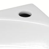 Bijeli kutne desni mali umivaonik Glacera Bigio 42x29,5 cm bez preljeva s otvorom pro za slavinu desno.