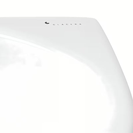 Bijeli keramički kutne mali umivaonik Glacera Bigio 42x29,5 cm s otvorom pro za slavinu lijevo