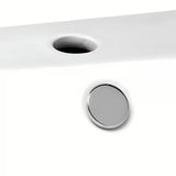 Bijeli keramički četvrtasti mali umivaonik Glacera Bigio s preljevom i otvorom pro za slavinu u sredini