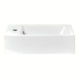 Bijeli keramički mali umivaonik Glacera Bigio 50 x 25 cm s otvorom pro za slavinu lijevo