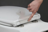 Bijela univerzalna WC daska Glacera Easy od duroplasta sa sustavom EasyLock i metalnim šarkama