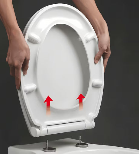 Bijela WC daska Glacera Easy od duroplasta s tihim soft Close spuštanjem i pričvršćenjem EasyLock