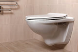 Bijela supertanka WC daska Glacera EasySlim33 od duroplasta s soft Close i pričvršćenjem EasyLock
